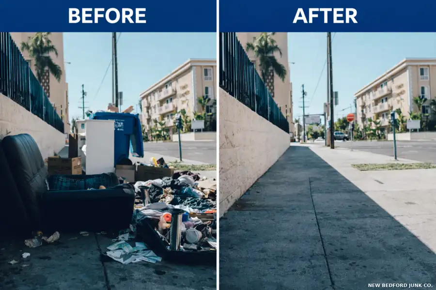 Home Page 6 before and after junk cleanup in new bedford showing complete removal of unwanted items and clutter