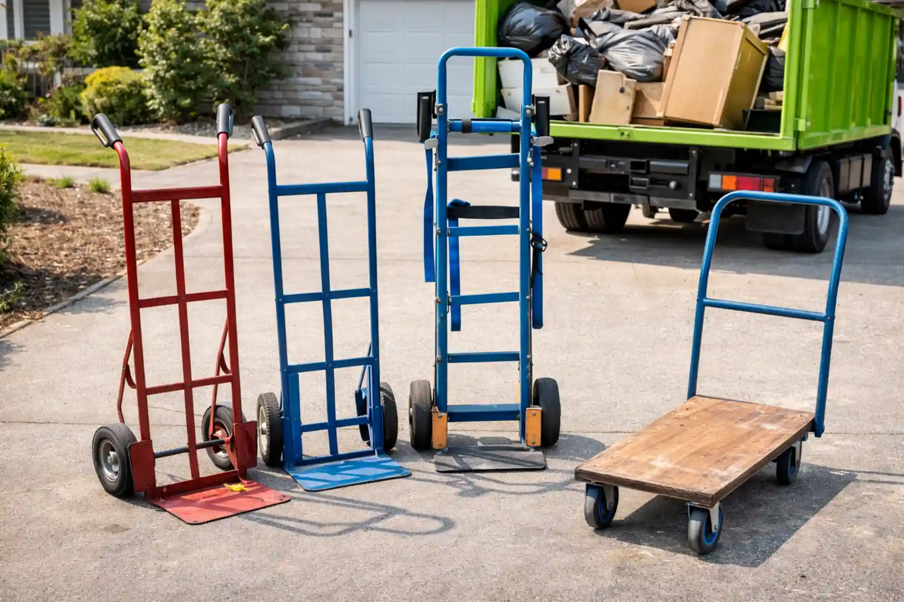 dollies and hand trucks used for furniture removal and junk hauling in new bedford