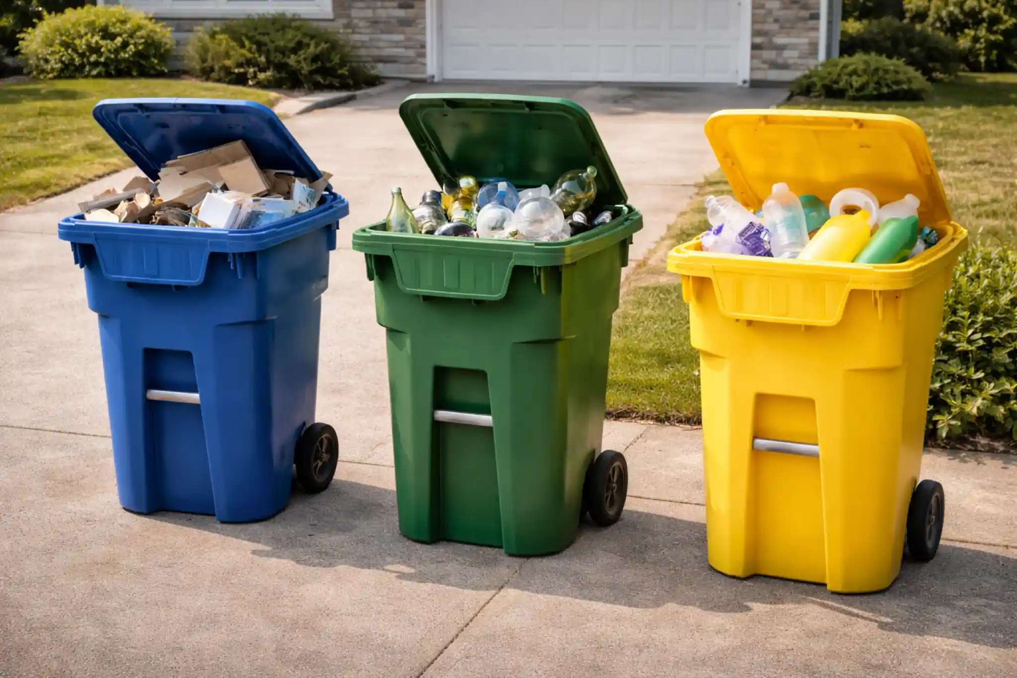 recycling containers supporting eco friendly junk removal in new bedford